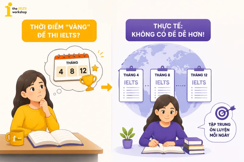 nên thi ielts vào tháng mấy