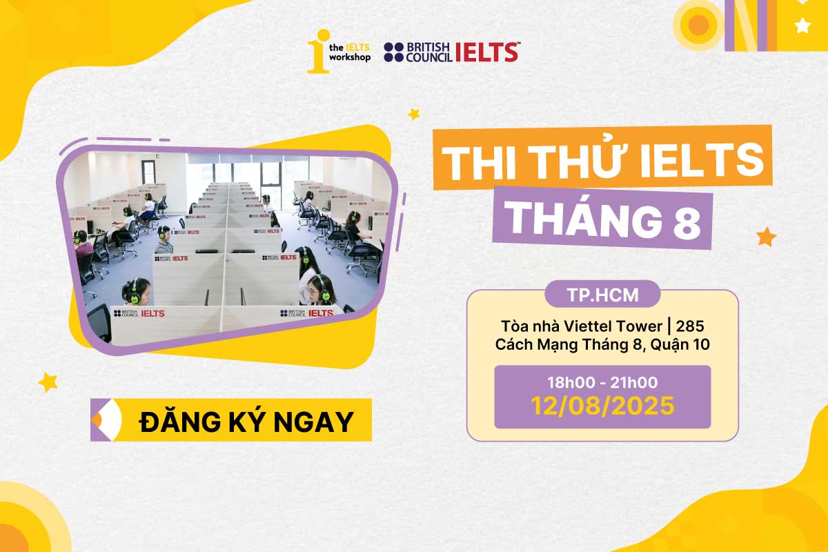 [TIWxBC] Thi thử IELTS miễn phí tại BC tháng 8